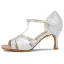Chic / Beautiful Red Prom Rhinestone Latin Dance Shoes 2021 T-Strap 7 cm Stiletto Heels Open / Peep Toe Womens Sandals High Heels