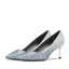 Sparkly Silver Evening Party Pumps 2019 Leather Sequins 6 cm Stiletto Heels Pointed Toe Pumps