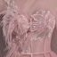 Chic / Belle Rose Bonbon Robe De Soirée 2017 Princesse Tulle U-Cou Plumes Brodé Dos Nu Soirée Robe De Ceremonie