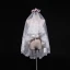 Unique Blanche Mariage Courte Tulle 1.5 m Appliques Voile De Mariée 2018