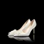Classique Élégant Blanche Chaussure De Mariée Cuir Perlage Perle Mariage Soirée Talons Hauts À Bout Pointu Chaussures Femmes 2019