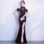 Chic / Beautiful Burgundy Evening Dresses  2017 Trumpet / Mermaid Zipper Up High Neck Beading Backless Evening Party Formal Dresses
