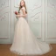 Luxury / Gorgeous Champagne Prom Dresses 2017 A-Line / Princess Strapless Lace Handmade  Appliques Backless Embroidered Evening Dresses
