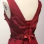 Chic / Beautiful Burgundy Evening Dresses  2017 A-Line / Princess Tulle V-Neck Evening Party Appliques Backless Beading Formal Dresses