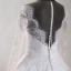 Amazing / Unique White Chapel Train Wedding 2018 Long Sleeve U-Neck Tulle See-through Backless Beading Pierced Ball Gown Wedding Dresses