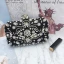 Chic / Beautiful 2017 Black Apricot / Beige Leaf Crystal Rhinestone Leatherette Beach Evening Party Outdoor / Garden Clutch Bags