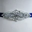 Schlicht Königliches Blau Ball Schärpen 2020 Handgefertigt Satin Metall Perlenstickerei Kristall Strass Hochzeits Hochzeit Brautaccessoires