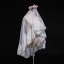 Unique Blanche Mariage Courte Tulle 1.5 m Appliques Voile De Mariée 2018