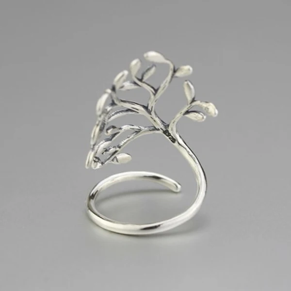 Classique Élégant Argenté Feuille Paix Foi Bague Argent sterling Travail Vacances Anneaux 2019 Accessorize