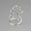 Classique Élégant Argenté Feuille Paix Foi Bague Argent sterling Travail Vacances Anneaux 2019 Accessorize