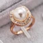 Lyx Silver Pärla Rhinestone Handgjort Måne Ringa Legering Smekmånad Festtåg Ringar 2019 Tillbehör