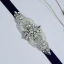 Schlicht Königliches Blau Ball Schärpen 2020 Handgefertigt Satin Metall Perlenstickerei Kristall Strass Hochzeits Hochzeit Brautaccessoires