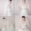 Classic 2017 White Lace Tulle Wedding Veils