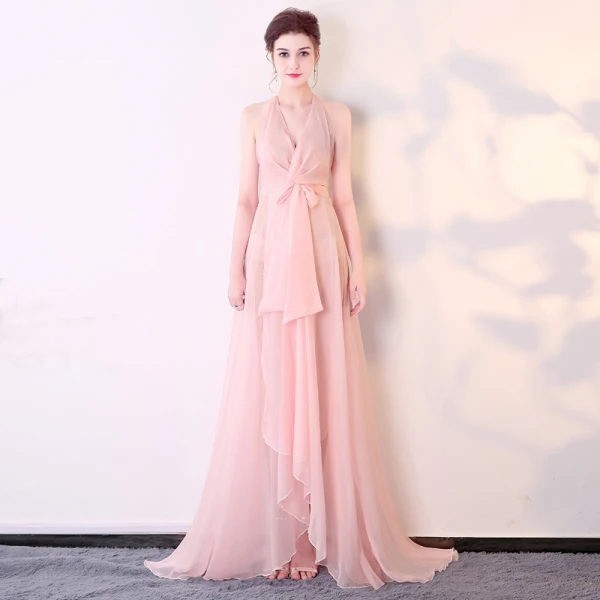 Chic / Beautiful Silver Evening Dresses 2017 A-Line / Princess Tulle Halter Backless Zipper Pierced Beach Evening Party Formal Dresses