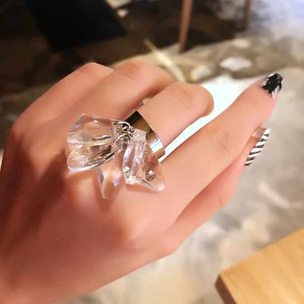 Glamorös Silver Kristall Ringa Dansande Ringar 2019 Tillbehör