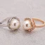 Lyx Silver Pärla Rhinestone Handgjort Måne Ringa Legering Smekmånad Festtåg Ringar 2019 Tillbehör