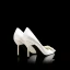 Classique Élégant Blanche Chaussure De Mariée Cuir Perlage Perle Mariage Soirée Talons Hauts À Bout Pointu Chaussures Femmes 2019