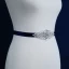 Schlicht Königliches Blau Ball Schärpen 2020 Handgefertigt Satin Metall Perlenstickerei Kristall Strass Hochzeits Hochzeit Brautaccessoires