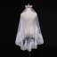Unique Blanche Mariage Courte Tulle 1.5 m Appliques Voile De Mariée 2018