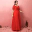 Chic / Beautiful Red Plus Size Evening Dresses  2018 A-Line / Princess Tulle U-Neck Appliques Backless Beading Evening Party Prom Dresses