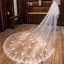 Amazing / Unique White Royal Train Wedding Tulle Lace Appliques 4 m Wedding Veils 2018