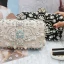 Chic / Beautiful 2017 Black Apricot / Beige Leaf Crystal Rhinestone Leatherette Beach Evening Party Outdoor / Garden Clutch Bags