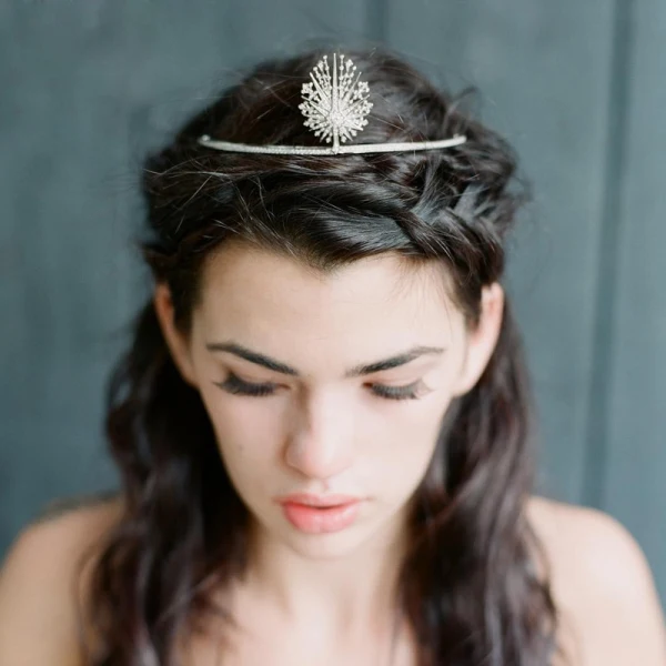 Chic / Beautiful Silver Bridal Jewelry 2017 Metal Beading Crystal Handmade Headpieces Wedding Cocktail Party Accessories