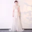 Chic / Beautiful Silver Evening Dresses  2017 A-Line / Princess Tulle Halter Backless Zipper Pierced Beach Evening Party Formal Dresses