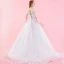 Chic / Beautiful Ivory Chapel Train 2018 Wedding Long Sleeve Lace-up U-Neck Tulle Appliques Backless Pierced Ball Gown Wedding Dresses