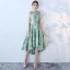 Unique 2017 Vert Robe De Soirée Dentelle U-Cou Percé de retour Robe De Ceremonie