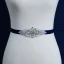 Schlicht Königliches Blau Ball Schärpen 2020 Handgefertigt Satin Metall Perlenstickerei Kristall Strass Hochzeits Hochzeit Brautaccessoires