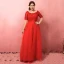 Chic / Beautiful Red Plus Size Evening Dresses  2018 A-Line / Princess Tulle U-Neck Appliques Backless Beading Evening Party Prom Dresses