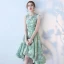 Unique 2017 Vert Robe De Soirée Dentelle U-Cou Percé de retour Robe De Ceremonie