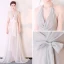 Chic / Beautiful Silver Evening Dresses  2017 A-Line / Princess Tulle Halter Backless Zipper Pierced Beach Evening Party Formal Dresses