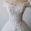 Luxury / Gorgeous Champagne Prom Dresses 2017 A-Line / Princess Strapless Lace Handmade  Appliques Backless Embroidered Evening Dresses