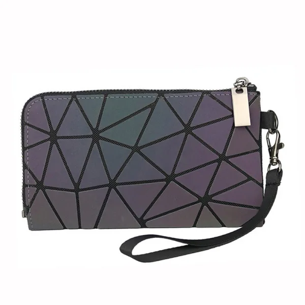 3-piece Rainbow Luminous Geometric Shoulder Bags Backpacks Wallet 2021 Multi-Colors Street Wear Casual Holographic Reflective Women's Bags