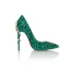 Mode Abend Grün Strass Pumps 2022 Leder 10 cm Stilettos Spitzschuh Pumps Hochhackige