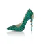 Mode Abend Grün Strass Pumps 2022 Leder 10 cm Stilettos Spitzschuh Pumps Hochhackige
