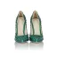 Mode Abend Grün Strass Pumps 2022 Leder 10 cm Stilettos Spitzschuh Pumps Hochhackige
