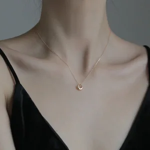 Modest Simple Gold Sterling Silver Necklaces Accessories 2023