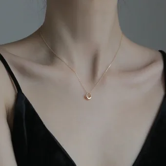 Modest Simple Gold Sterling Silver Necklaces Accessories 2023