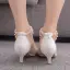 Chic / Beautiful White Pearl Rhinestone Tassel Wedding Shoes 2023 5 cm Stiletto Heels Ankle Strap Open / Peep Toe Wedding Sandals High Heels