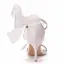 Sexy Blanche Bride Cheville Noeud Été Promo Sandales Femme 2023 7 cm Talons Aiguilles Talons Hauts Peep Toes / Bout Ouvert Sandales