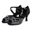 Schöne Champagner Strass Latein Tanzschuhe 2022 X-Riemen 7 cm Stilettos Peeptoes Ball Sandaletten Hochhackige
