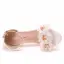 Fashion Summer White Appliques Ankle Strap Outdoor / Garden Womens Sandals 2023 9 cm Stiletto Heels Open / Peep Toe Sandals High Heels