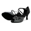 Schöne Champagner Strass Latein Tanzschuhe 2022 X-Riemen 7 cm Stilettos Peeptoes Ball Sandaletten Hochhackige