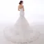 Fine Hall Brudekjoler 2017 Hvit Trompet / Havfrue Chapel Train Kjæreste Uten Ermer Ryggløse Blonder Appliques Rhinestone
