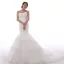 Fine Hall Brudekjoler 2017 Hvit Trompet / Havfrue Chapel Train Kjæreste Uten Ermer Ryggløse Blonder Appliques Rhinestone