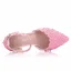 Élégant Blanche Perle En Dentelle Fleur Chaussure De Mariée 2023 Bride Cheville 9 cm Talons Aiguilles À Bout Pointu Mariage Talons Hauts