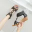 Roman Black Street Wear Womens Sandals 2022 T-Strap 5 cm Wedges Open / Peep Toe Sandals